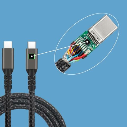 Patinda 2.Jenerasyon Type-C to Type-C USB3.2 PD Data Kablosu 100W 20Gbps 4K@60Hz 1 Metre