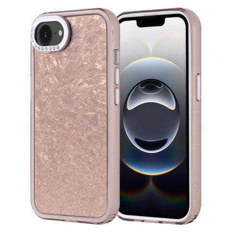 Apple iPhone 16E Kılıf Taşlı Tasarımlı Patinda Kapi Kapak