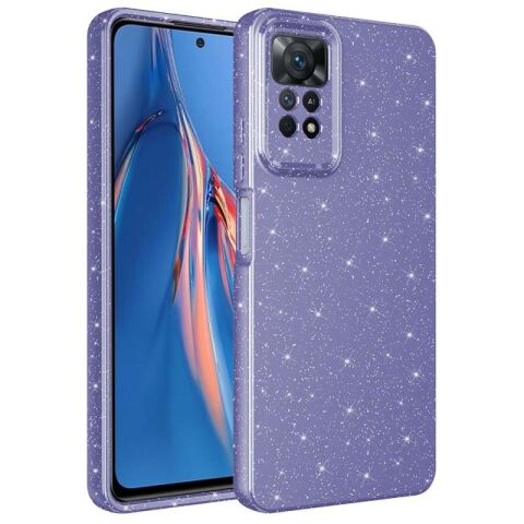 Xiaomi Redmi Note 12 Pro 4G Kılıf Kamera Korumalı Simli Lüks Patinda Koton Kapak