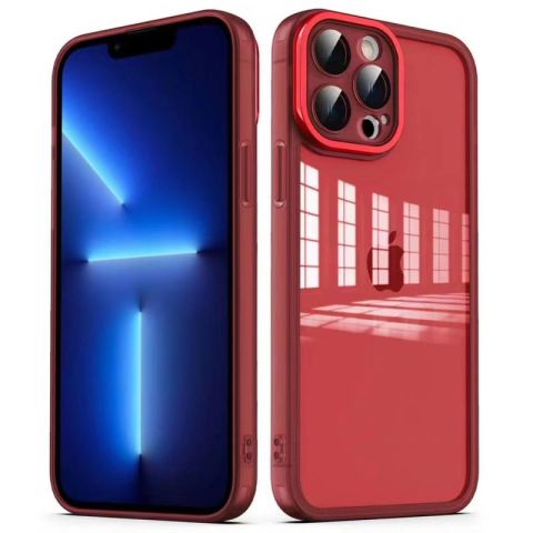 Apple iPhone 12 Pro Kılıf Kamera Korumalı Transparan Patinda Post Kapak
