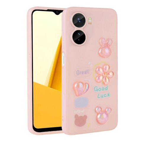 Vivo Y16 Kılıf Kabartma Figürlü Parlak Patinda Toys Silikon Kapak