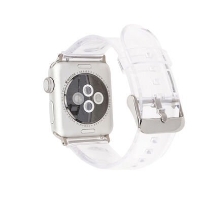 Apple Watch 7 41mm KRD-13 Şeffaf Silikon Kordon