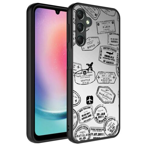 Galaxy A54 Kılıf Aynalı Desenli Kamera Korumalı Parlak Patinda Mirror Kapak