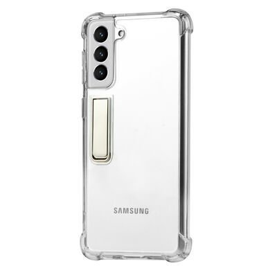 Galaxy S21 Kılıf Patinda Standlı Süper Silikon Kapak