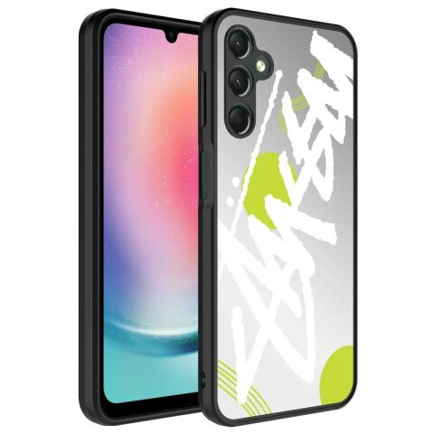 Galaxy A54 Kılıf Aynalı Desenli Kamera Korumalı Parlak Patinda Mirror Kapak
