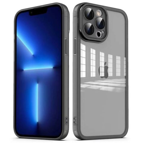 Apple iPhone 12 Pro Max Kılıf Kamera Korumalı Transparan Patinda Post Kapak