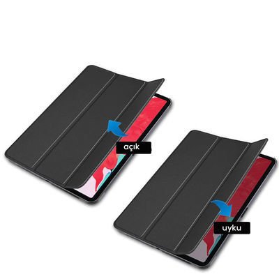Apple iPad Pro 12.9 2022 M2 Patinda Smart Cover Standlı 1-1 Kılıf