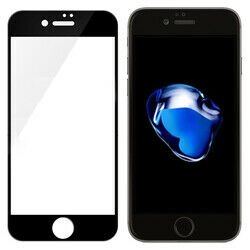 Apple iPhone 7 Patinda 3D Muzy Temperli Cam Ekran Koruyucu Siyah