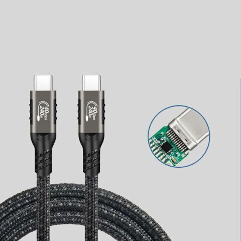 Patinda QG01 Type-C to Type-C USB4 PD Data Kablosu 240W 40Gbps 8K@60Hz 0.2 Metre