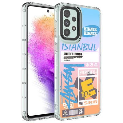 Galaxy A23 Kılıf Kamera Korumalı Renkli Desenli Sert Silikon Patinda Korn Kapak