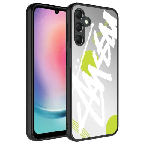 Galaxy A34 Kılıf Aynalı Desenli Kamera Korumalı Parlak Patinda Mirror Kapak