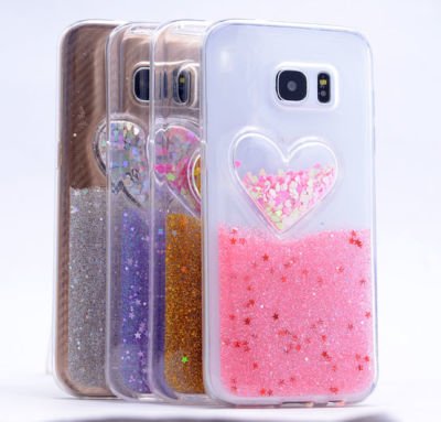 Galaxy S6 Edge Kılıf Patinda Kalpli Silikon