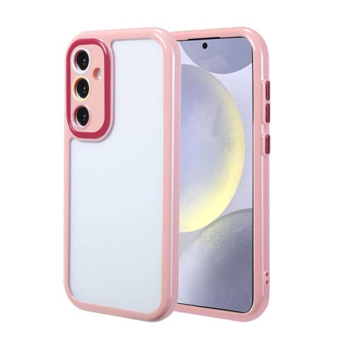 Galaxy S24 Kılıf Kamera Korumalı Renkli Kenar ve Çerçeve Tasarımlı Patinda Vitamin Kapak
