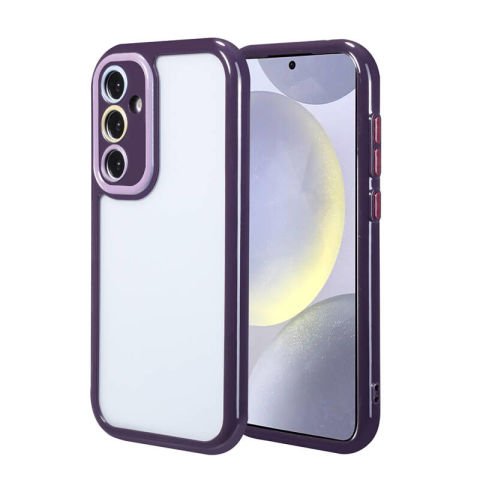 Galaxy S24 Kılıf Kamera Korumalı Renkli Kenar ve Çerçeve Tasarımlı Patinda Vitamin Kapak