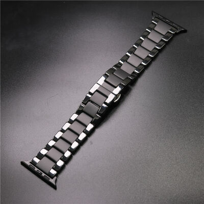 Apple Watch Ultra 49mm Kordon Mat Seramik Metal Strap Kayış