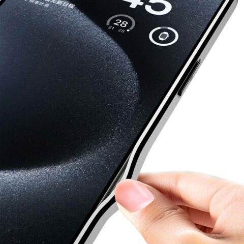 Apple iPhone 15 Pro Max Kılıf Ultra İnce Kamera Korumalı PC + Deri Arka Yüzey Patinda X-Pro Kapak