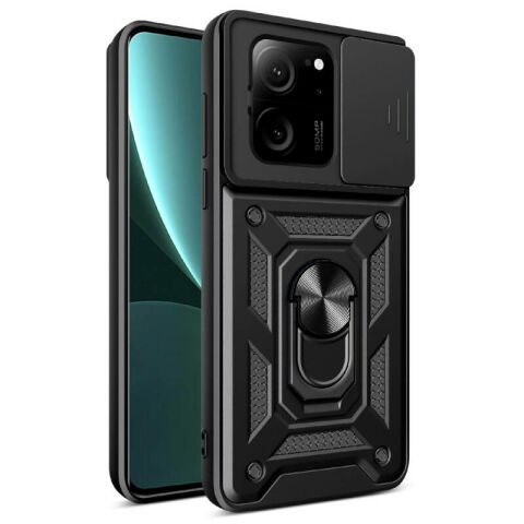 Xiaomi Mi 13T Kılıf Magnetik Standlı Kamera Korumalı Patinda Sürgülü Vega Kapak