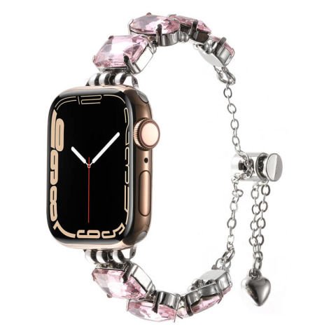 Apple Watch Ultra 49mm Patinda KRD-115 Renkli Taş Tasarımlı Kordon