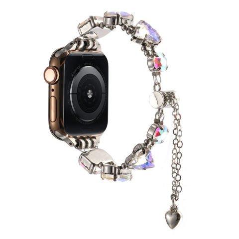 Apple Watch Ultra 49mm Patinda KRD-115 Renkli Taş Tasarımlı Kordon