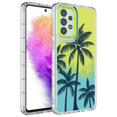 Galaxy A13 4G Kılıf Kamera Korumalı Renkli Desenli Sert Silikon Patinda Korn Kapak