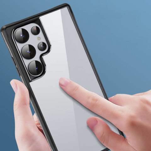 Galaxy S24 Ultra Kılıf Şeffaf Sert PC Arka Yüzey Tasarımlı Patinda Edo Kapak