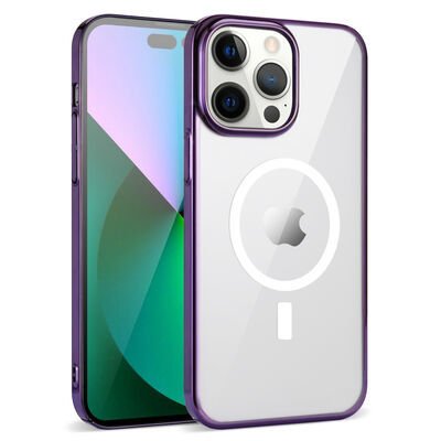 Apple iPhone 14 Pro Max Kılıf Patinda Wireless Şarj Özellikli Pixel Magsafe Kapak