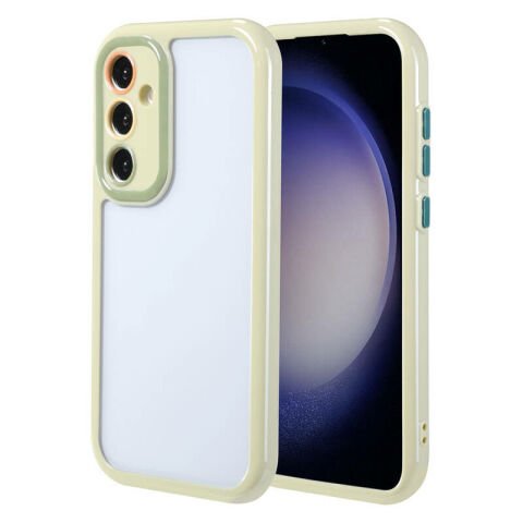 Galaxy S23 Kılıf Kamera Korumalı Renkli Kenar ve Çerçeve Tasarımlı Patinda Vitamin Kapak