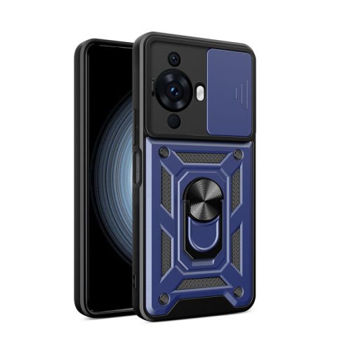 Huawei Nova 12S Kılıf Magnetik Standlı Kamera Korumalı Patinda Sürgülü Vega Kapak