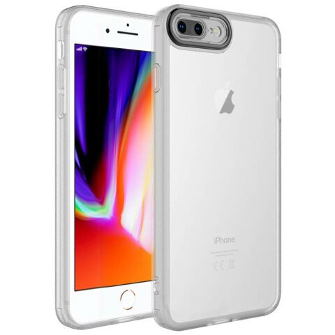 Apple iPhone 7 Plus Kılıf Kamera Korumalı Transparan Patinda Post Kapak