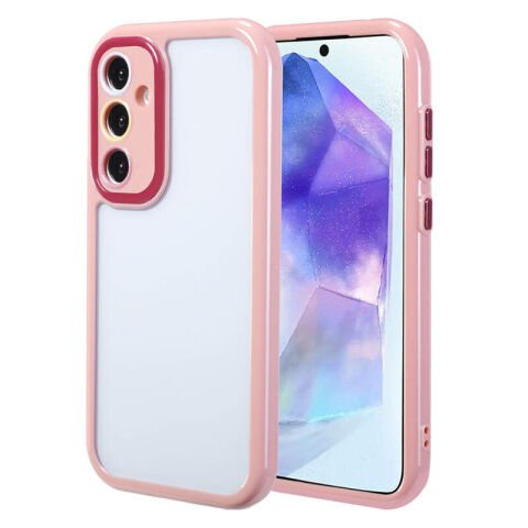 Galaxy A55 Kılıf Kamera Korumalı Renkli Kenar ve Çerçeve Tasarımlı Patinda Vitamin Kapak