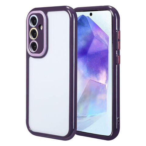 Galaxy A55 Kılıf Kamera Korumalı Renkli Kenar ve Çerçeve Tasarımlı Patinda Vitamin Kapak