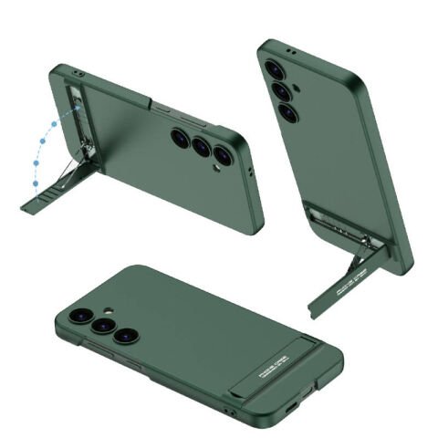 Galaxy S24 Plus Kılıf Patinda Kamera Korumalı Dikey Standlı Ays Kapak