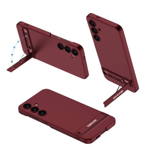 Galaxy S24 Plus Kılıf Patinda Kamera Korumalı Dikey Standlı Ays Kapak