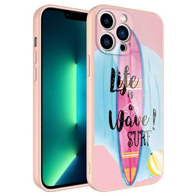 Apple iPhone 13 Pro Max Kılıf Kamera Korumalı Desenli Sert Silikon Patinda Epoksi Kapak