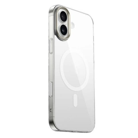 Apple iPhone 16 Kılıf Magsafe Şarj Özellikli Şeffaf Cam Arka Yüzey Patinda G-Glass Kapak