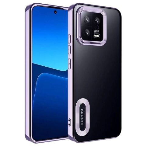 Xiaomi Mi 13 Kılıf Kamera Korumalı Logo Gösteren Patinda Omega Kapak