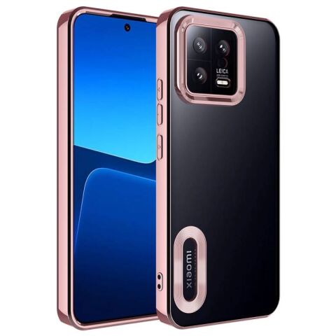 Xiaomi Mi 13 Kılıf Kamera Korumalı Logo Gösteren Patinda Omega Kapak