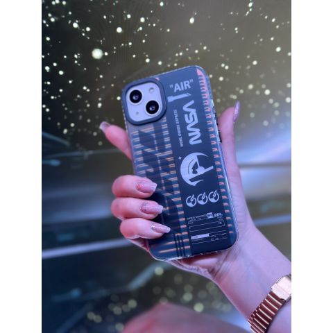 iPhone Galaksi Seri Hologramlı Siyah Nasa Telefon Kılıfı
