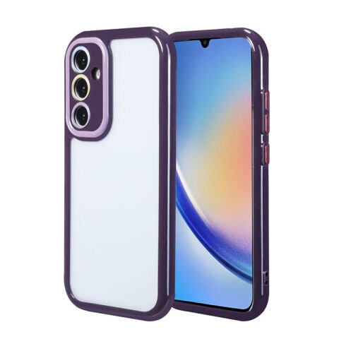 Galaxy A34 Kılıf Kamera Korumalı Renkli Kenar ve Çerçeve Tasarımlı Patinda Vitamin Kapak