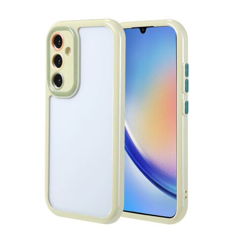 Galaxy A34 Kılıf Kamera Korumalı Renkli Kenar ve Çerçeve Tasarımlı Patinda Vitamin Kapak