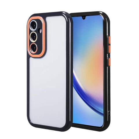 Galaxy A34 Kılıf Kamera Korumalı Renkli Kenar ve Çerçeve Tasarımlı Patinda Vitamin Kapak