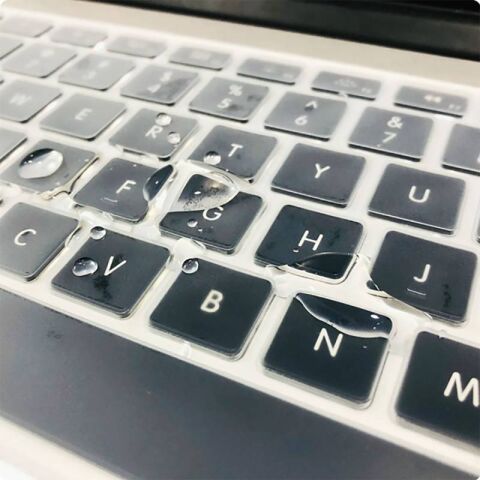 Apple Macbook Air 11' A1370-A1465 Patinda Klavye Koruyucu Transparan Buzlu Silikon Ped