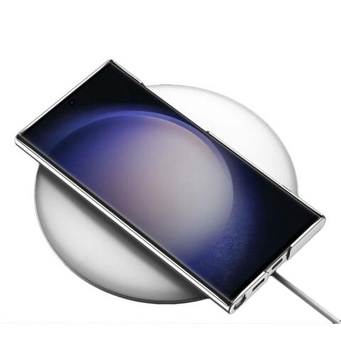 Galaxy S24 Ultra Kılıf Patinda Kamera Korumalı Şeffaf Dikey Standlı Ays Kapak
