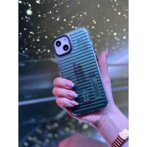İPhone Galaksi Seri Hologramlı Desino Yeşil Telefon Kılıfı