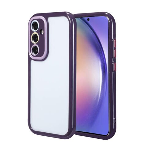 Galaxy A54 Kılıf Kamera Korumalı Renkli Kenar ve Çerçeve Tasarımlı Patinda Vitamin Kapak