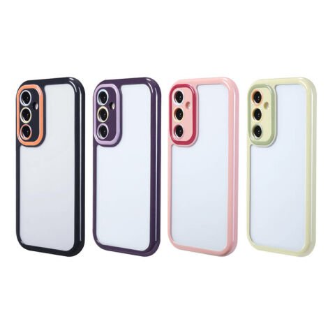 Galaxy A54 Kılıf Kamera Korumalı Renkli Kenar ve Çerçeve Tasarımlı Patinda Vitamin Kapak