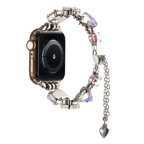 Apple Watch 40mm Patinda KRD-115 Renkli Taş Tasarımlı Kordon