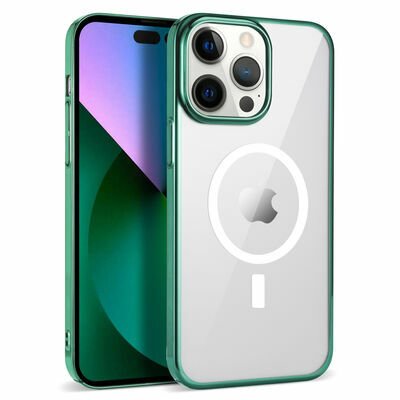 Apple iPhone 14 Pro Kılıf Patinda Wireless Şarj Özellikli Pixel Magsafe Kapak