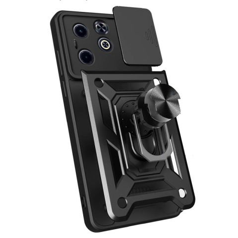 İnfinix Smart 8 Kılıf Magnetik Standlı Kamera Korumalı Patinda Sürgülü Vega Kapak