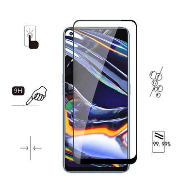 Realme 7 Pro Patinda Kenarları Kırılmaya Dayanıklı Cam Ekran Koruyucu